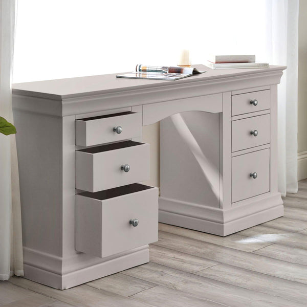 CLERMONT DRESSING TABLE - LIGHT GREY - Living with Luxury