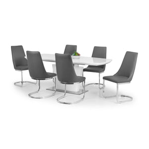 COMO HIGH GLOSS EXTENDING TABLE - WHITE - Living with Luxury