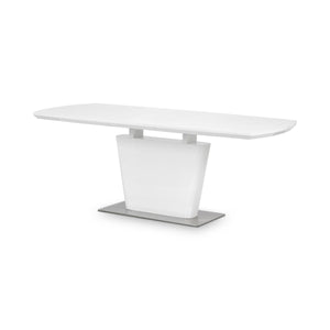 COMO HIGH GLOSS EXTENDING TABLE - WHITE - Living with Luxury