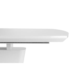 COMO HIGH GLOSS EXTENDING TABLE - WHITE - Living with Luxury