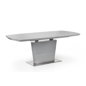 COMO HIGH GLOSS EXTENDING TABLE - GREY - Living with Luxury