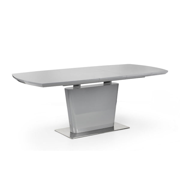 COMO HIGH GLOSS EXTENDING TABLE - GREY - Living with Luxury
