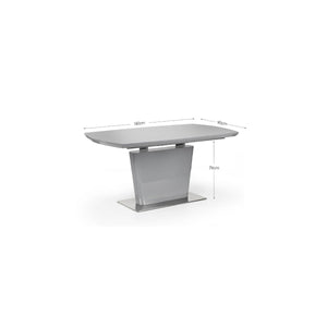 COMO HIGH GLOSS EXTENDING TABLE - GREY - Living with Luxury