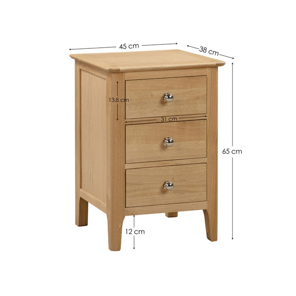 COTSWOLD 3 DRAWER BEDSIDE - Living with Luxury