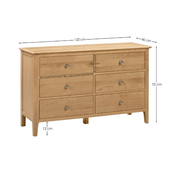 COTSWOLD 6 DRAWER WIDE CHEST - Living with Luxury