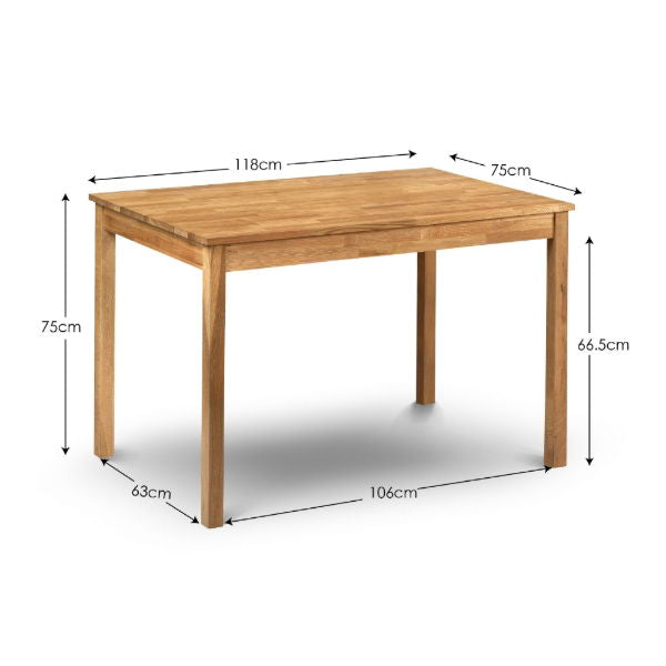 COXMOOR SQUARE DINING TABLE 75CM - OAK - Living with Luxury