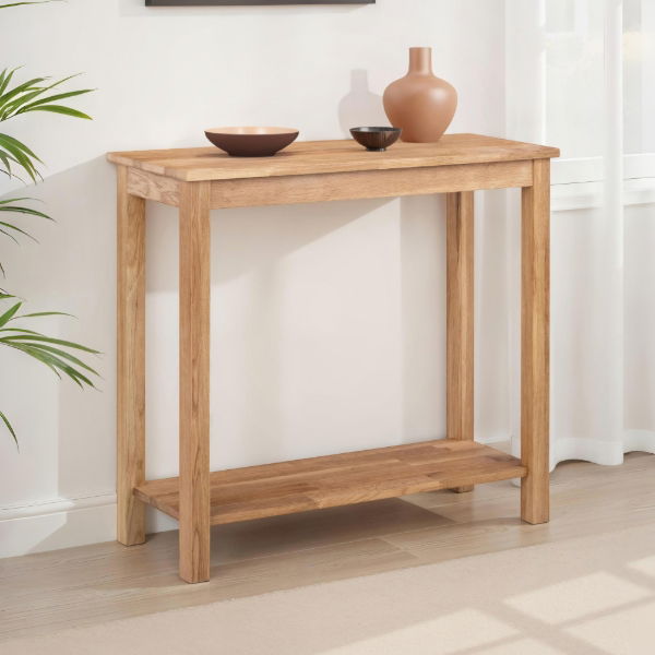 COXMOOR CONSOLE TABLE 90CM - OAK - Living with Luxury