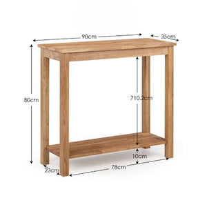 COXMOOR CONSOLE TABLE 90CM - OAK - Living with Luxury