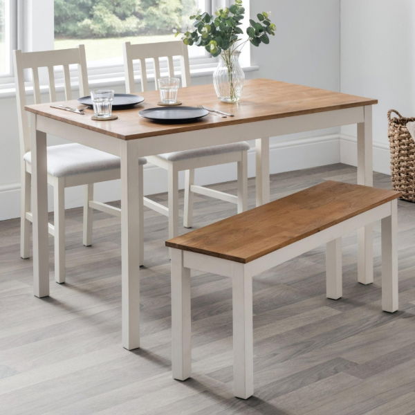 COXMOOR RECTANGULAR DINING TABLE - IVORY & OAK - Living with Luxury