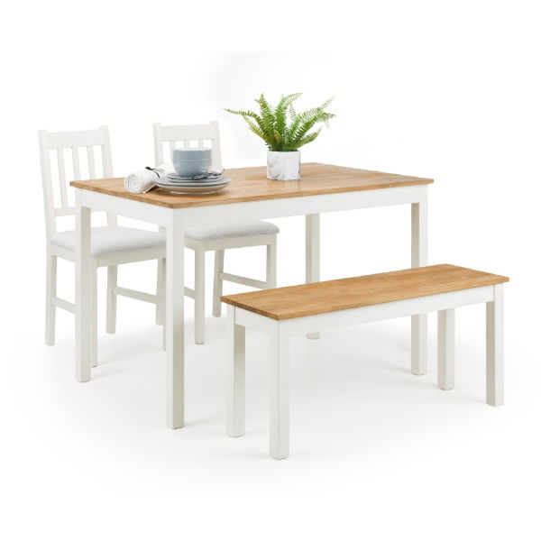 COXMOOR RECTANGULAR DINING TABLE - IVORY & OAK - Living with Luxury