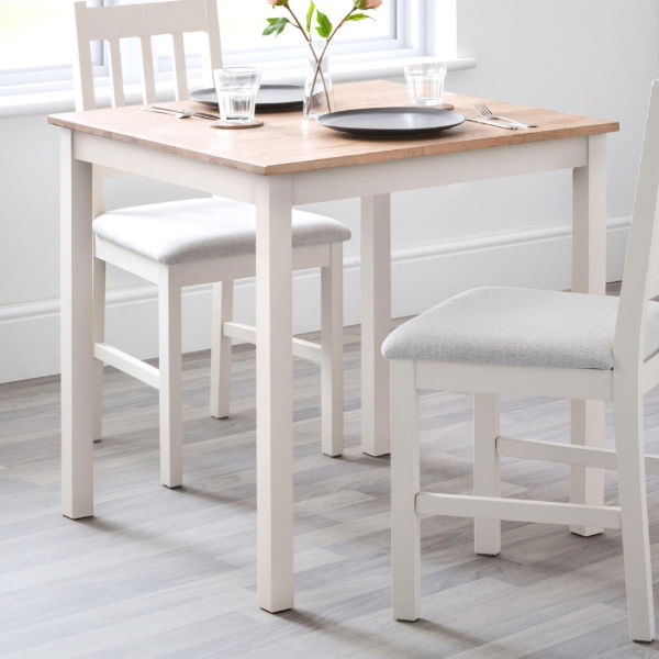 COXMOOR SQUARE DINING TABLE 75CM - IVORY & OAK - Living with Luxury