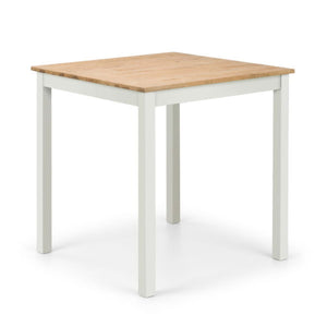 COXMOOR SQUARE DINING TABLE 75CM - IVORY & OAK - Living with Luxury