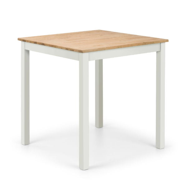 COXMOOR SQUARE DINING TABLE 75CM - IVORY & OAK - Living with Luxury