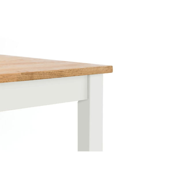 COXMOOR SQUARE DINING TABLE 75CM - IVORY & OAK - Living with Luxury