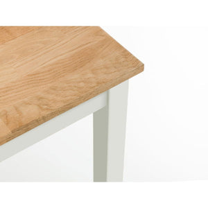 COXMOOR SQUARE DINING TABLE 75CM - IVORY & OAK - Living with Luxury