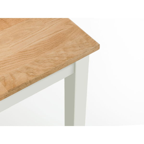 COXMOOR SQUARE DINING TABLE 75CM - IVORY & OAK - Living with Luxury