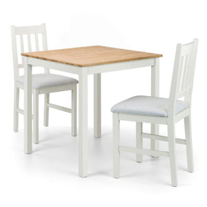 COXMOOR SQUARE DINING TABLE 75CM - IVORY & OAK - Living with Luxury