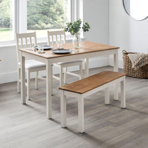 COXMOOR BENCH - IVORY & OAK - Living with Luxury