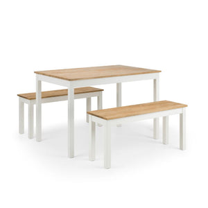 COXMOOR BENCH - IVORY & OAK - Living with Luxury