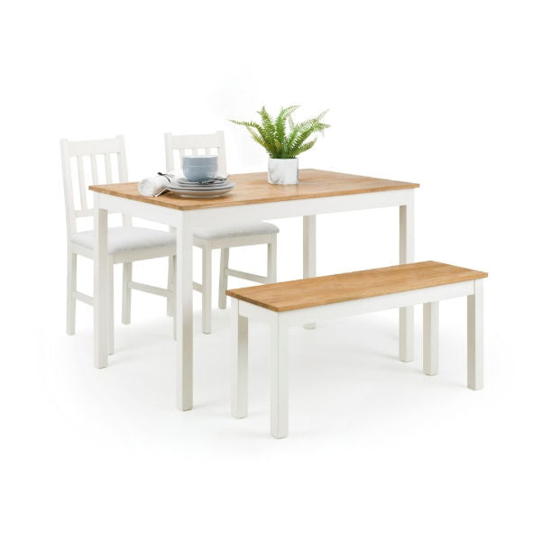COXMOOR BENCH - IVORY & OAK - Living with Luxury