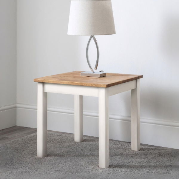 COXMOOR LAMP TABLE - IVORY & OAK - Living with Luxury