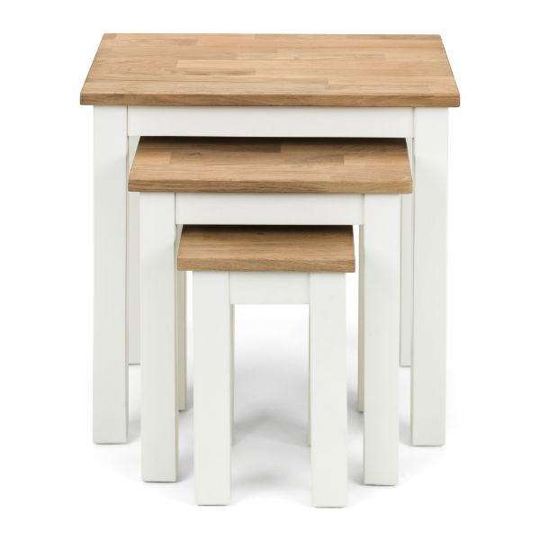 COXMOOR NEST OF 3 TABLES - IVORY & OAK - Living with Luxury