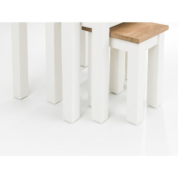 COXMOOR NEST OF 3 TABLES - IVORY & OAK - Living with Luxury