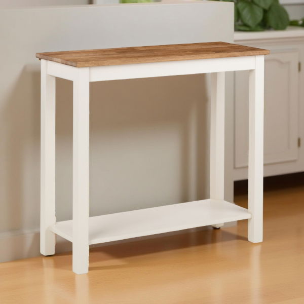 COXMOOR CONSOLE TABLE 90CM - IVORY & OAK - Living with Luxury