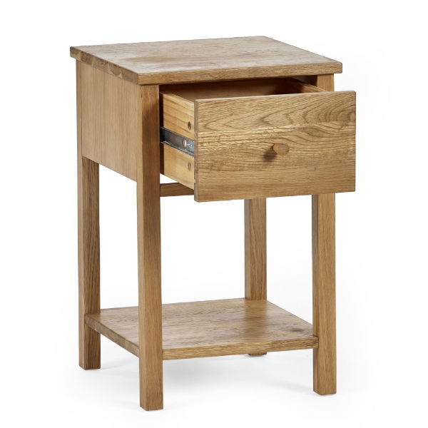 COXMOOR 1 DRAWER BEDSIDE - OAK - Living with Luxury
