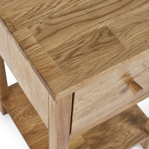 COXMOOR 1 DRAWER BEDSIDE - OAK - Living with Luxury