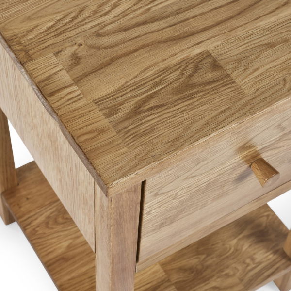 COXMOOR 1 DRAWER BEDSIDE - OAK - Living with Luxury