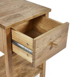 COXMOOR 1 DRAWER BEDSIDE - OAK - Living with Luxury
