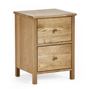 COXMOOR 2 DRAWER BEDSIDE - OAK - Living with Luxury