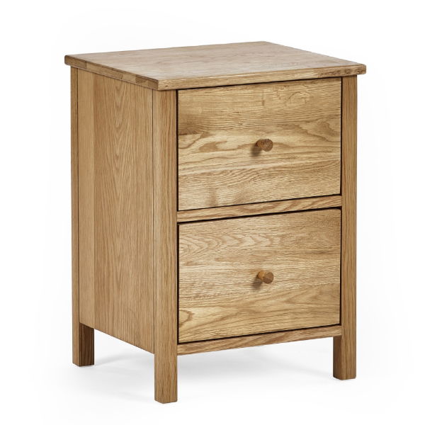 COXMOOR 2 DRAWER BEDSIDE - OAK - Living with Luxury
