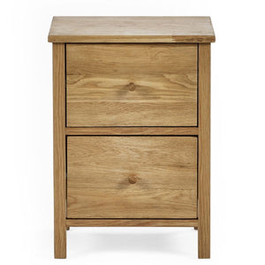 COXMOOR 2 DRAWER BEDSIDE - OAK - Living with Luxury