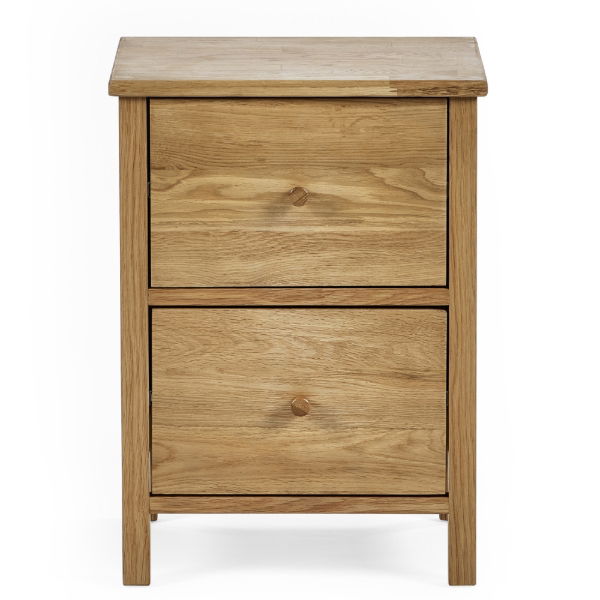 COXMOOR 2 DRAWER BEDSIDE - OAK - Living with Luxury