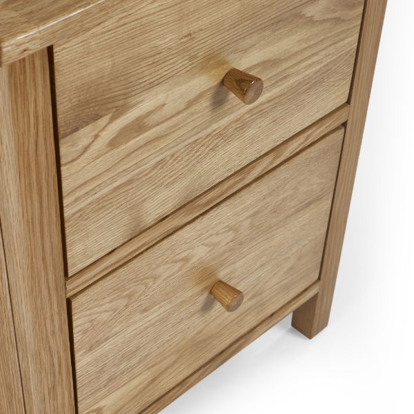 COXMOOR 2 DRAWER BEDSIDE - OAK - Living with Luxury