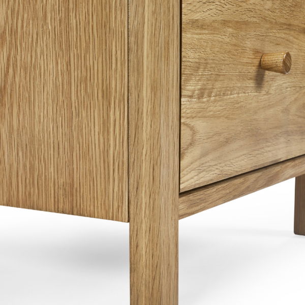 COXMOOR 2 DRAWER BEDSIDE - OAK - Living with Luxury