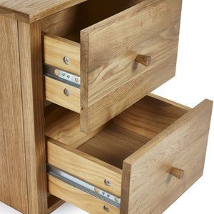 COXMOOR 2 DRAWER BEDSIDE - OAK - Living with Luxury