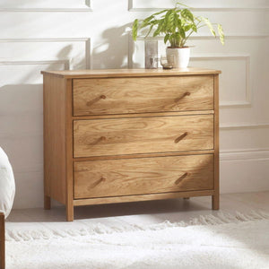 COXMOOR 3 DRAWER CHEST - OAK - Living with Luxury