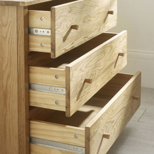 COXMOOR 3 DRAWER CHEST - OAK - Living with Luxury