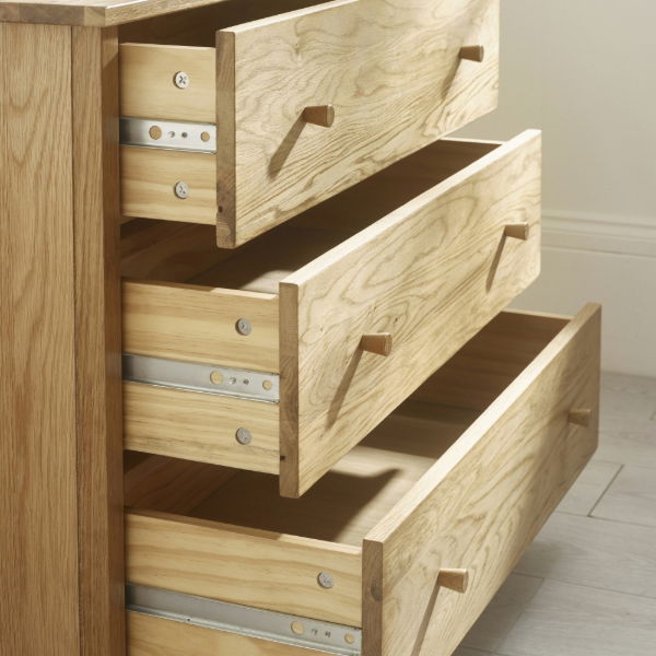COXMOOR 3 DRAWER CHEST - OAK - Living with Luxury