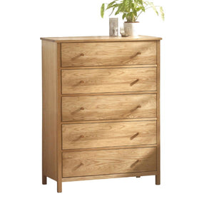 COXMOOR 5 DRAWER WIDE CHEST - OAK - Living with Luxury