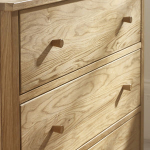 COXMOOR 5 DRAWER WIDE CHEST - OAK - Living with Luxury
