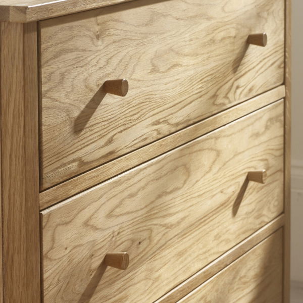 COXMOOR 5 DRAWER WIDE CHEST - OAK - Living with Luxury
