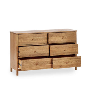 COXMOOR 6 DRAWER CHEST - IVORY &  OAK - Living with Luxury