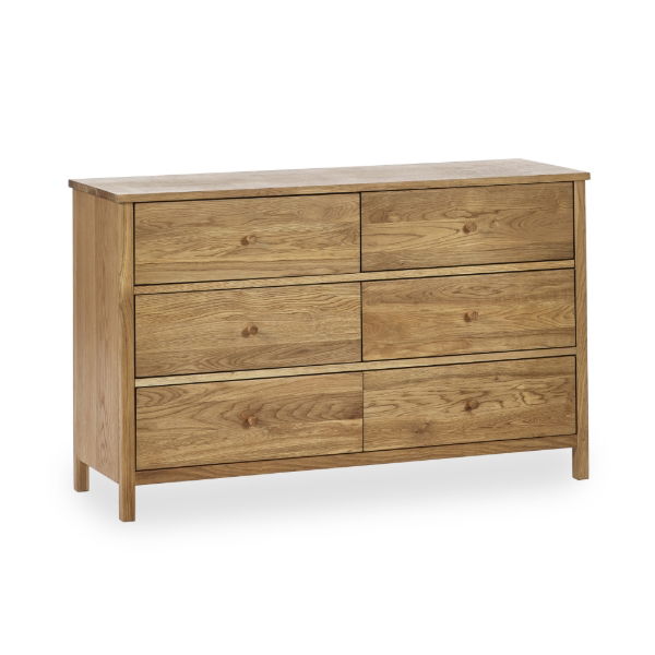 COXMOOR 6 DRAWER CHEST - OAK - Living with Luxury