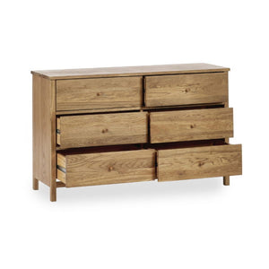 COXMOOR 6 DRAWER CHEST - OAK - Living with Luxury