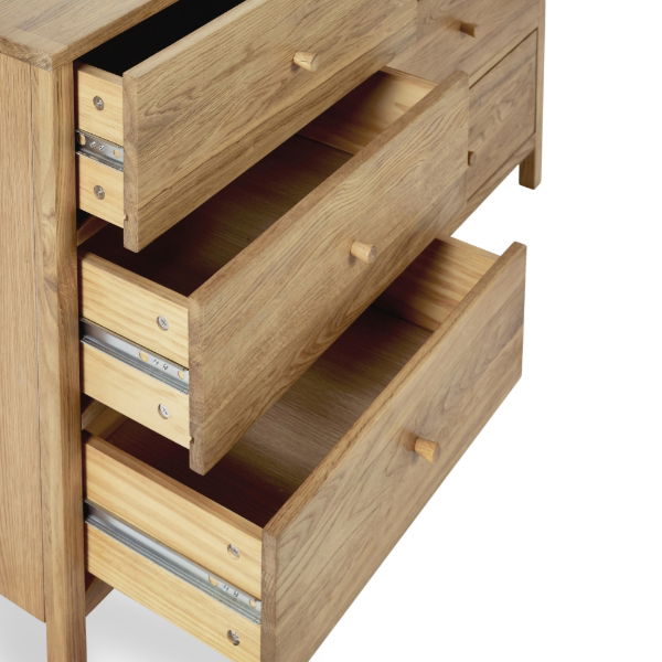 COXMOOR 6 DRAWER CHEST - OAK - Living with Luxury