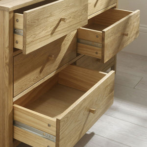 COXMOOR 6 DRAWER CHEST - OAK - Living with Luxury